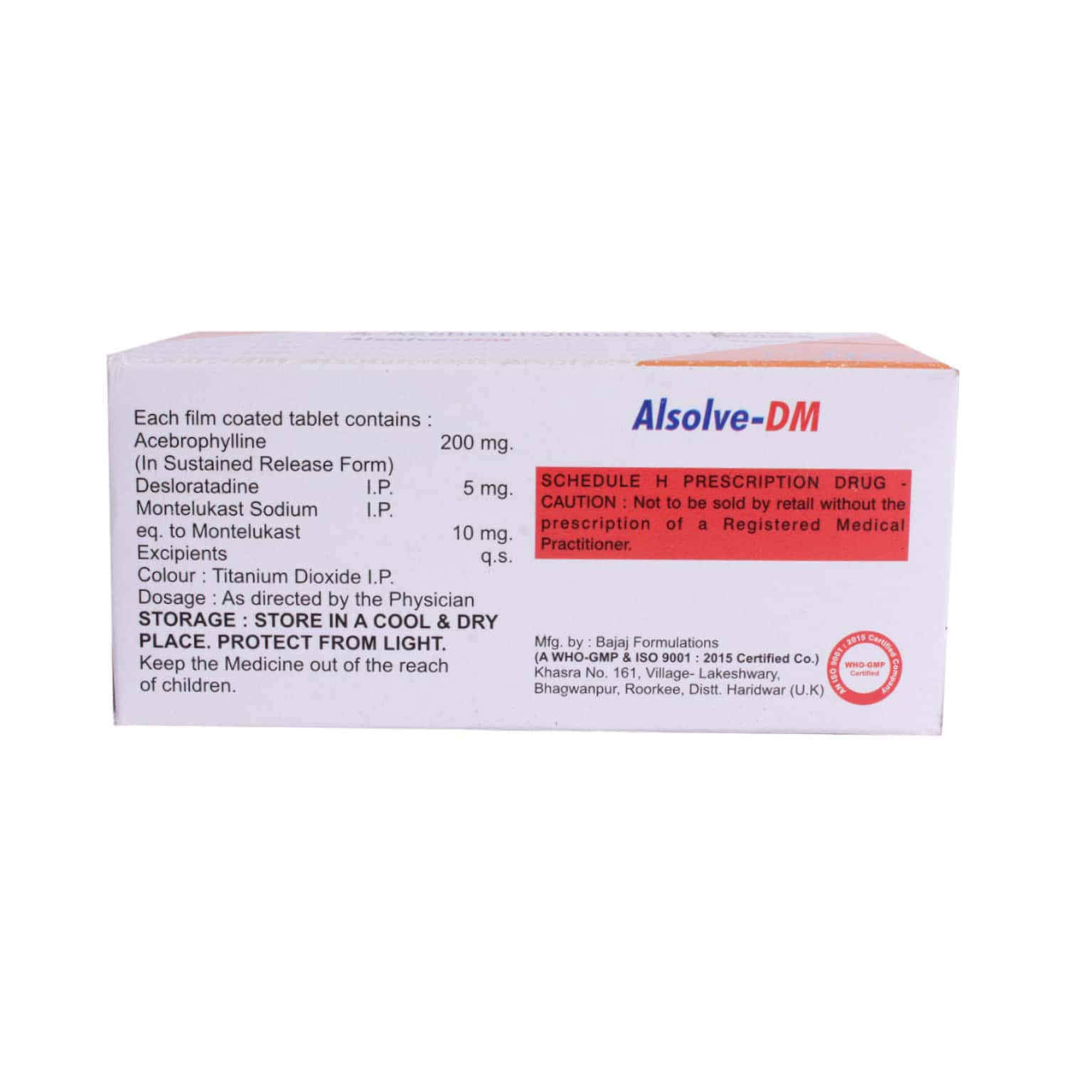 Alsolve Dm Strip Of 10 Tablets: Uses, Side Effects, Price & Dosage ...