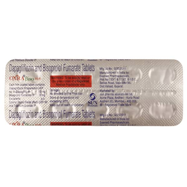 Oxra Biso 10/5Mg Strip Of 10 Tablets