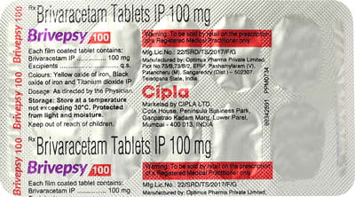 Brivepsy 100mg Strip Of 10 Tablets