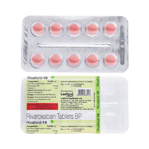 Rivaford 10 Strip Of 10 Tablets