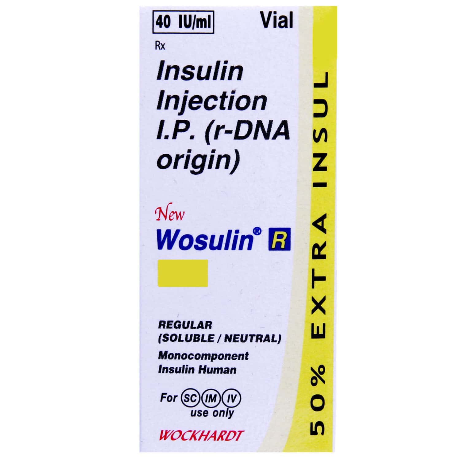Wosulin R 40 IU/ML Injection (15): Uses, Side Effects, Price & Dosage ...