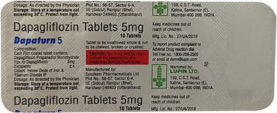 Dapaturn 5mg Strip Of 10 Tablets