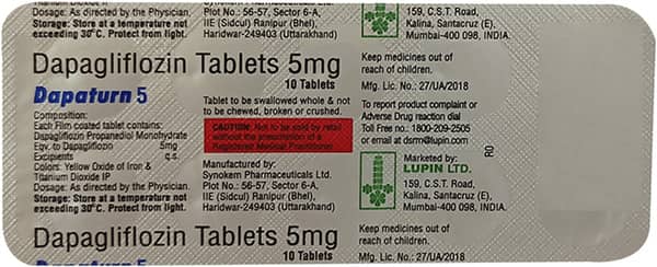 Dapaturn 5mg Strip Of 10 Tablets