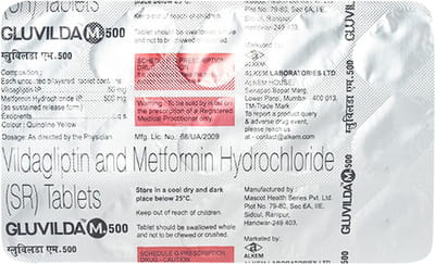 Gluvilda M Plus 500mg Strip Of 15 Tablets