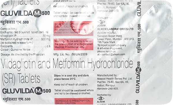 Gluvilda M Plus 500mg Strip Of 15 Tablets