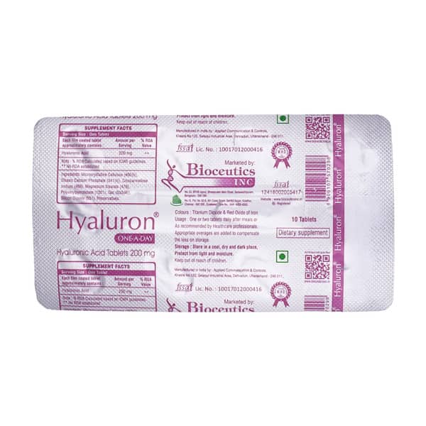 Hyaluron 200Mg Strip Of 10 Tablets