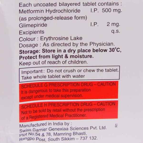 Gliminyle M2 Strip Of 15 Tablets