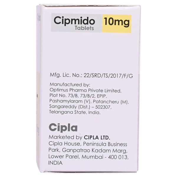 Cipmido 10mg Bottle Of 30 Tablets