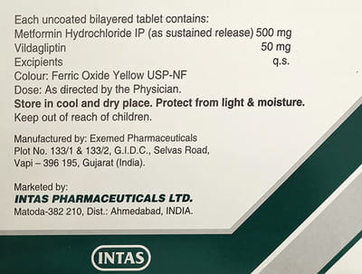 Intaglip M Sr 500mg Strip Of 10 Tablets