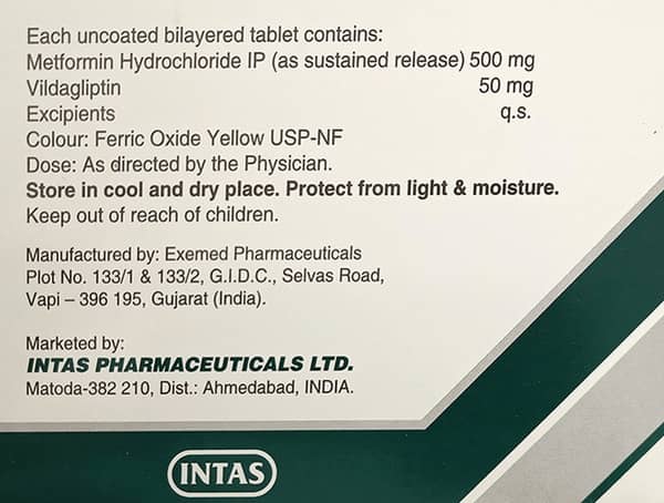 Intaglip M Sr 500mg Strip Of 10 Tablets