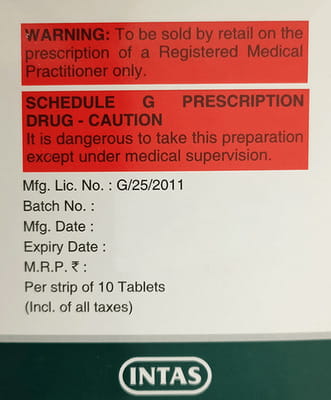 Intaglip M Sr 500mg Strip Of 10 Tablets