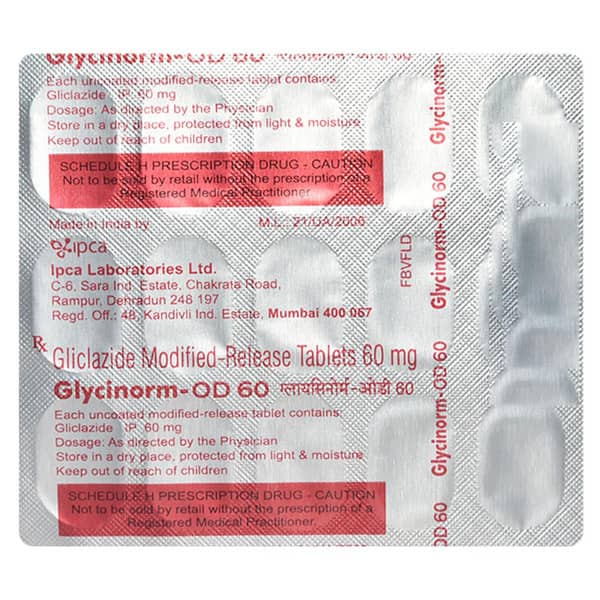 Glycinorm Od 60mg Strip Of 15 Tablets
