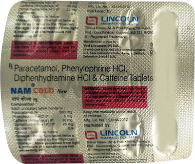 Nam Cold New Strip Of 10 Tablets