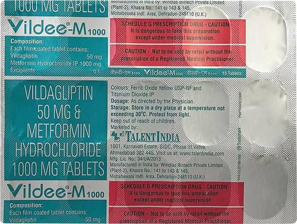 Vildee M 1000/50Mg Strip Of 15 Tablets