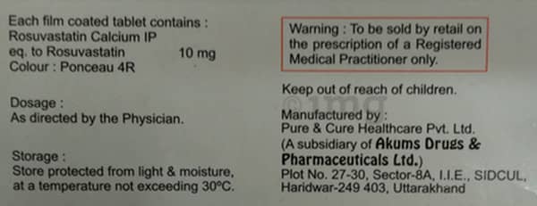 Rozfirst 10mg Strip Of 15 Tablets