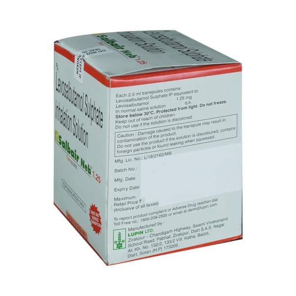 Salbair I Neb 1.25mg 2.5ml Packet Of 5 Transpules