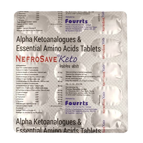 Nefrosave Keto Strip Of 15 Tablets