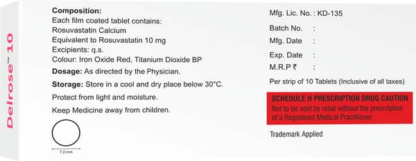 Delrose 10Mg Strip Of 10 Tablets