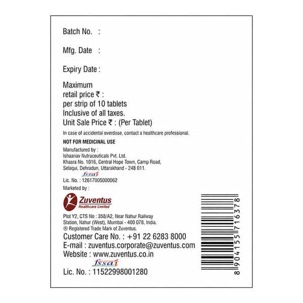 Vitanova D3 Mg Strip Of 10 Tablets