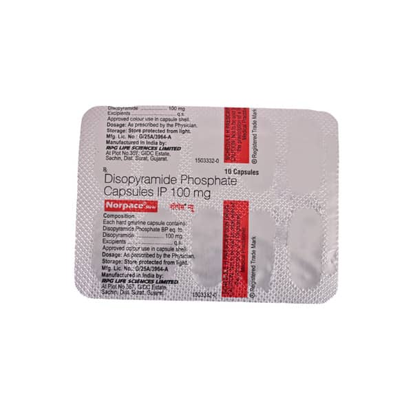 Norpace New Strip Of 10 Capsules