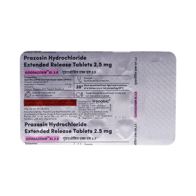 Goodazosin Xl 2.5mg Strip Of 15 Tablets