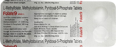 Folate 9 Strip Of 10 Tablets