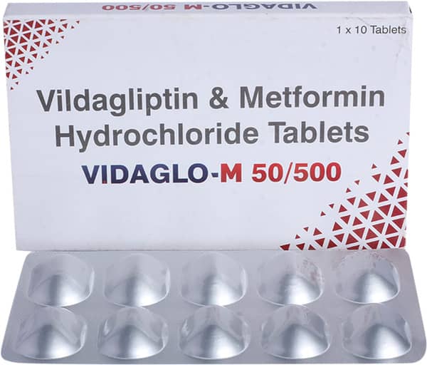 Vidaglo M 50/500mg Strip Of 10 Tablets