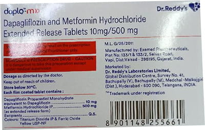 Daplo M 10/500mg Strip Of 10 Tablets