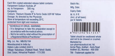 Faronem Er 300mg Strip Of 10 Tablets