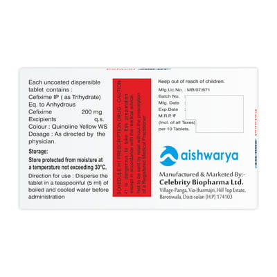 Cefacel 200mg Dt Strip Of 10 Tablets