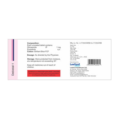Debistal 1mg Strip Of 10 Tablets
