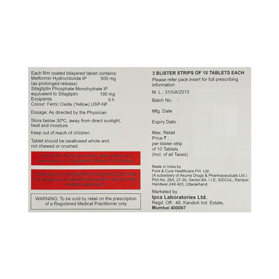 Suitglip M Xr 100/500mg Strip Of 10 Tablets