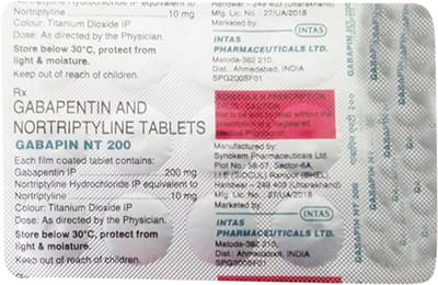 Gabapin Nt 200mg Strip Of 15 Tablets