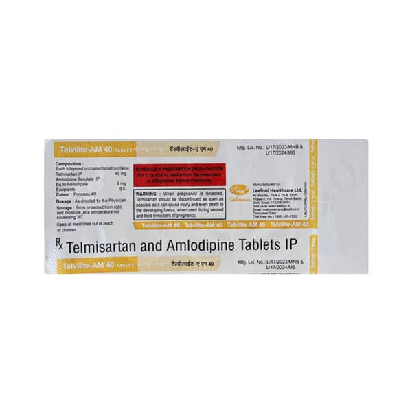 Telvilite Am 40/5mg Strip Of 10 Tablets