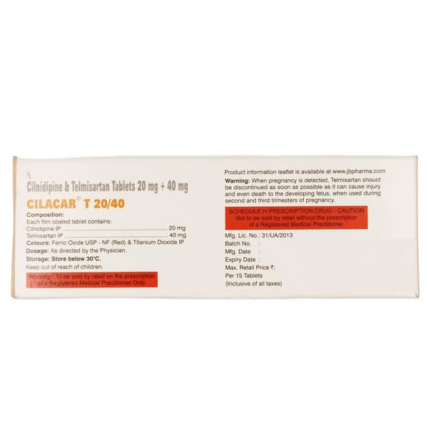 Cilacar T 20/40mg Strip Of 15 Tablets
