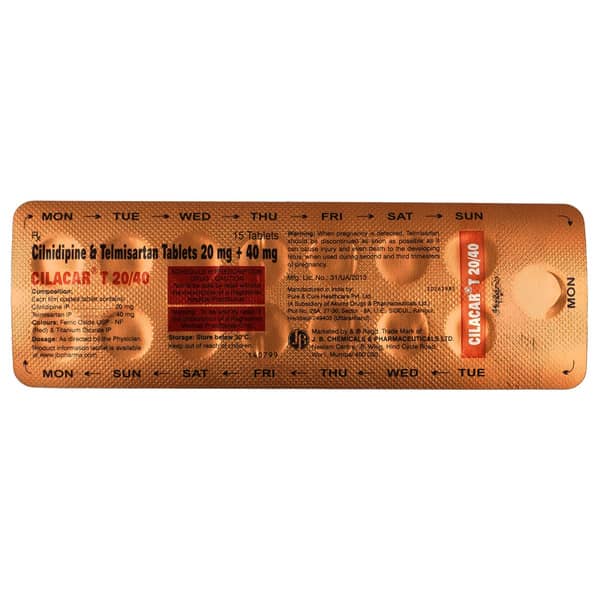 Cilacar T 20/40mg Strip Of 15 Tablets