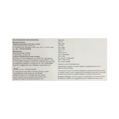 Ironemic Plus Strip Of 15 Capsules