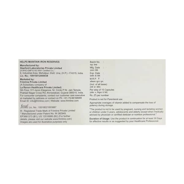 Ironemic Plus Strip Of 15 Capsules