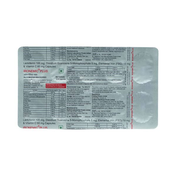 Ironemic Plus Strip Of 15 Capsules