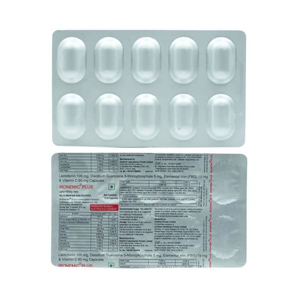 Ironemic Plus Strip Of 15 Capsules