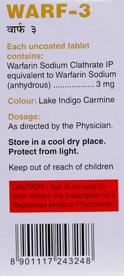 Warf 3mg Strip Of 30 Tablets