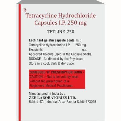 Tetline 250mg Strip Of 10 Capsules