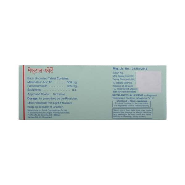 Meftal Forte Junior Strip Of 10 Tablets