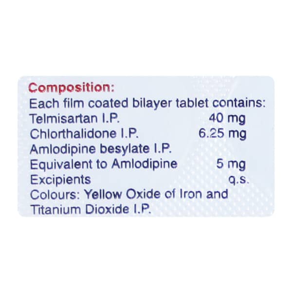 Telma Act 40/5/6.25mg Strip Of 15 Tablets