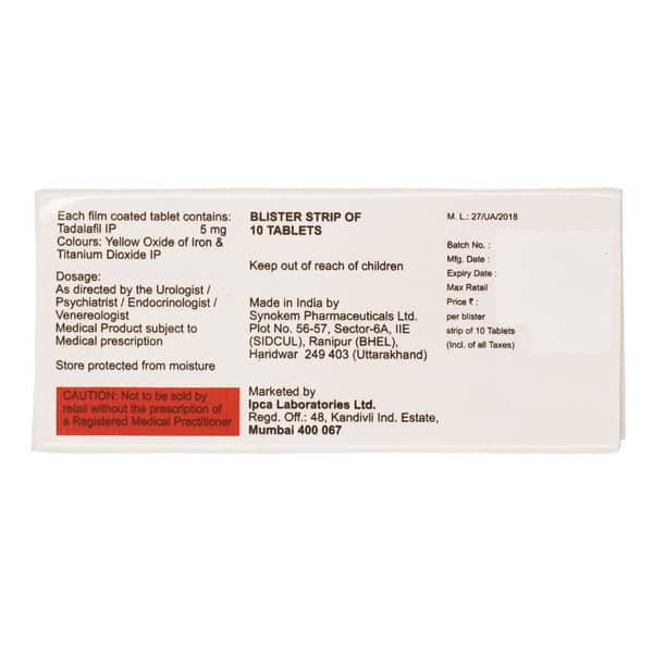 Tedup 5mg Strip Of 10 Tablets