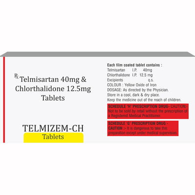 Telmizem Ch 12.5/40mg Strip Of 10 Tablets