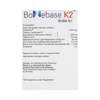 Bonebase K2 Strip Of 10 Tablets