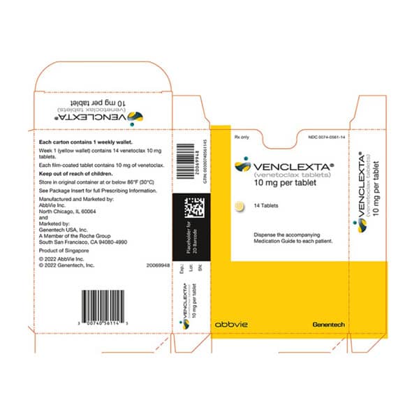 Venclexta 10Mg Bottle Of 14 Tablets
