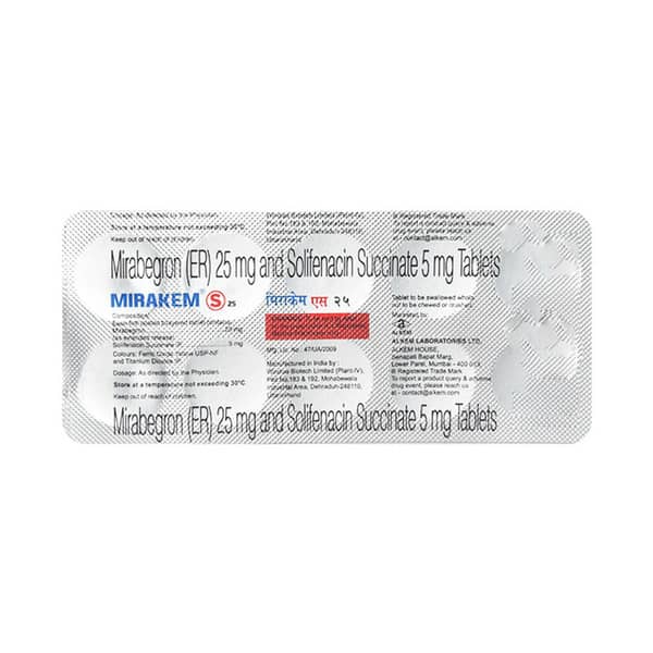 Mirakem S 25mg Strip Of 10 Tablets