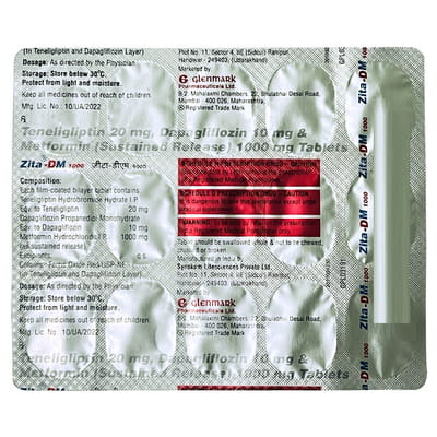 Zita Dm 1000mg Strip Of 15 Tablets